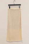 SWAYING/KNIT hairy hem stitching straight skirt SW24SS3B02 off-white PS79